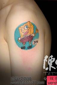 ຮູບແບບ tattoo ເດັກນ້ອຍ sponge ແຂນກາຕູນ