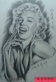 Marilyn Monroe Portrett húðflúrhandrit