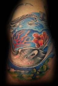 мультфільм кальмари підводний світ колір татуювання візерунок
