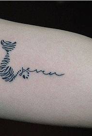 Ba montre Tattoo rekòmande yon modèl tatoo desen ki pi ba chat