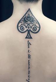 costas totem espadas tatuagem padrão
