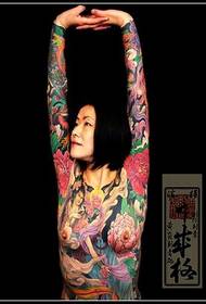 일본 여성 문신 패턴