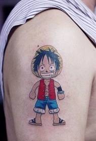 Luffy Tattoo-patroan fan Anime One Piece