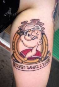 9 fitxa Cartoon Popeye Tattoo Pattern