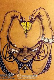 Horror Skizz Manuskript Tattoo Muster