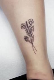 pogodno za ruku Ultra jednostavna slatka mala tetovaža figura 18 listova