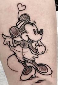 cute 9 cartoon Mickey Mouse tatuaggi di stampa