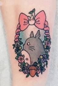 18 Zhang Miyazaki Anime Charakter Totoro Cartoon Tattoo Muster