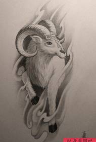 a popular classic Constellation Aries tattoo manuscript