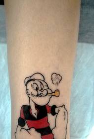 modello di tatuaggio personale simpatico personaggio dei cartoni animati