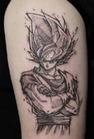 Dragon Ball Tattoo: Anime Dragon Ball Tattoo Pattern op 'e earms en skonken 173579 - Shoulder Doodle Portrait Tattoo Pattern