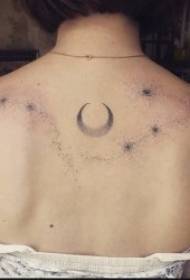 Ein einfaches Sternbild-Tattoo-Muster, das Tattoos und Linien mit Sternbildern kombiniert