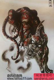 Dominiering Beast Tattoo Manuscript 171501 - iwe afọwọkọ tatuu ti awọn afọwọ ara ti squid ti o rọrun kan