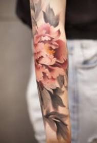9 Chinese style ink painting and color combination creative tattoo picture
