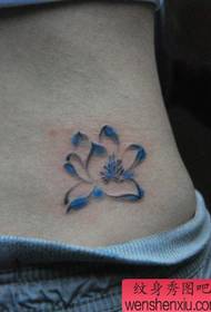 ლამაზი წელის ლამაზი lotus ფერწერა lotus tattoo ნიმუში