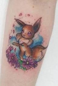 animearre tatoeaazjefoto's fatsoenlike leuke Pokemon animeare tatoeëerfatroanen