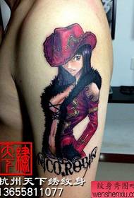 Brazo hermoso One Piece belleza Robin tatuaje patrón