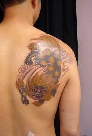 barva ramene Japonská obloha zvíře tetování vzor