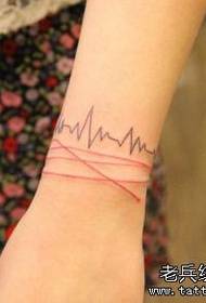 I polsi delle ragazze sembrano un buon modello di tatuaggio ECG