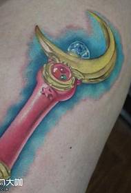 waist color stick tattoo pattern