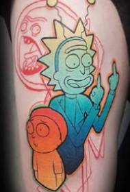 il tatuaggio del fumetto di tono verde molto creativo funziona apprezzamento del modello