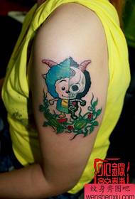 modello del tatuaggio di capra pigra del fumetto del braccio delle ragazze