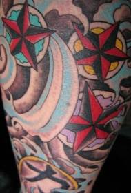 leg nga kolor nga Japanese nga tradisyonal nga sumbanan sa tattoo