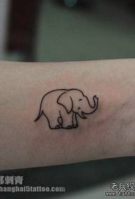 дівчата милий маленький слон татуювання візерунок
