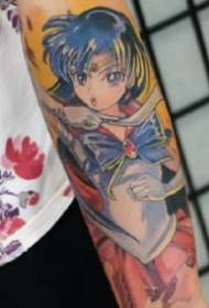 Cartoon Girl Tattoo Anime Cartoon tüdruk tätoveeringu pildil