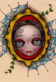 गोंडस सूर्यफूल मुलगी टॅटू चित्र