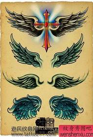 Super popular cross-wing tattoo manuscript