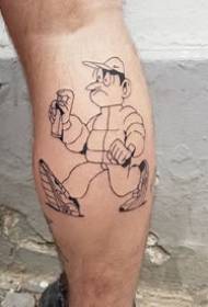 aro de simplaj desegnaj bildoj pri tatuaje