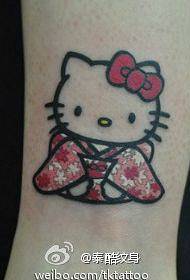 pernas de nena gato lindo Patrón de tatuaje