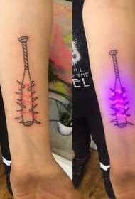 cool E Set vun fluoreszenten Tattoo Rendering