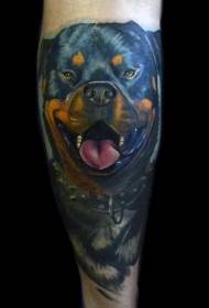 slatka realistična boja Luo Wiener uzorak tetovaža pasa
