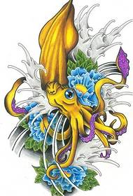 Dealbh tatù Bolang octopus