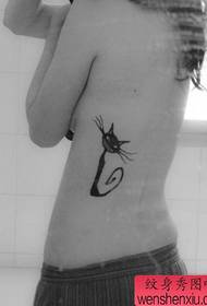 πλευρά πλευρά του κοριτσιού μια κακή τατουάζ μοτίβο μοτίβο