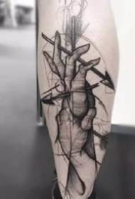 punkt tatoveringsdesign er veldig sterk realistisk og abstrakt kombinasjon av tatoveringsbilder