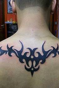 back simple fashion totem tattoo pattern