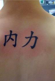 Chinese style funny Chinese character tattoo pattern