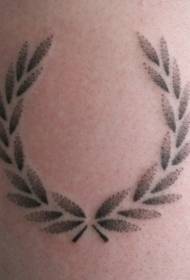 arm black gray laurel wreath tattoo pattern