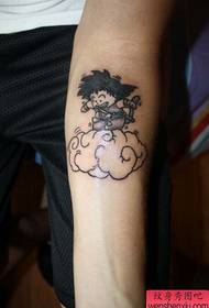 braç bonic dibuix animat bola de drac Sun Wukong patró de tatuatge
