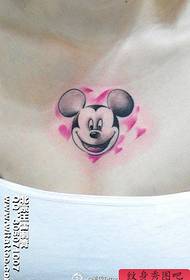 ubuhle esifubeni Mickey Mouse tattoo iphethini