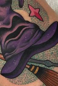 agba agba akwụkwọ ochie agba Ghosts with broom tattoo ụkpụrụ