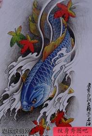 Obrázek tetování pro vás, abyste mohli sdílet rukopis tetování chobotnice javorového listu