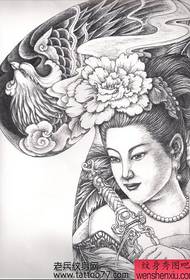 Manuscrit de demi-tatouage: Manuscrit de demi-beauté Phoenix