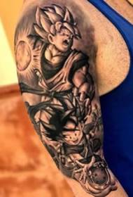 Anime Seven Dragon Ball gerelateerd aan een set tattoo-ontwerpen