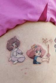 full of 80 after and 90 after the memories of cartoon anime Small tattoo pattern
