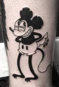 Микки-тышқанға арналған қара түсті татуировкасы: 9 диабло стиліндегі Mickey Mouse татуировкасы жиынтығы