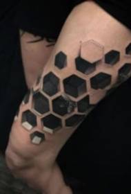 3D-stereostijl van een set tattoo-werken